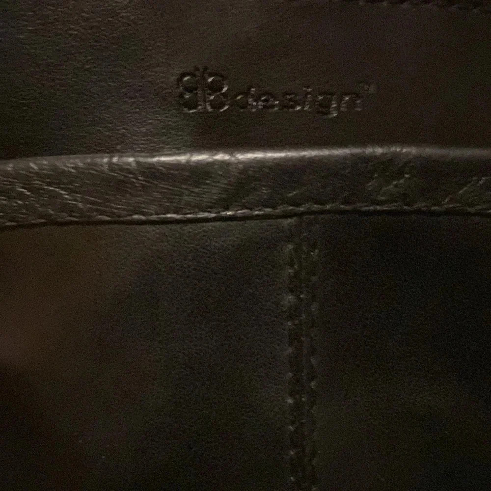 Vintage, BB design, leather black purse - Picture 2 of 5